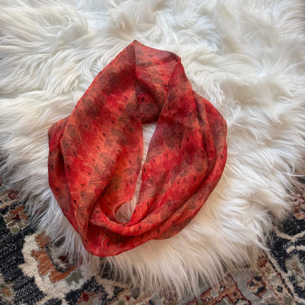 Vintage Vera Silk Infinity Round Scarf